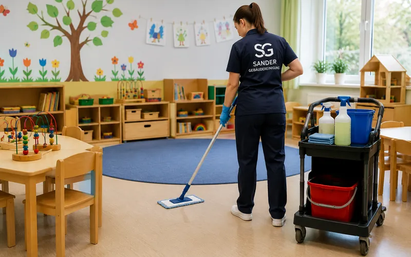 Kindergartenreinigung in Minden – Bodenreinigung im Gruppenraum